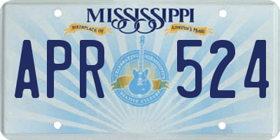 MS license plate APR524