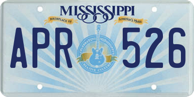 MS license plate APR526