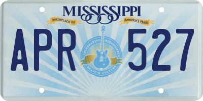 MS license plate APR527