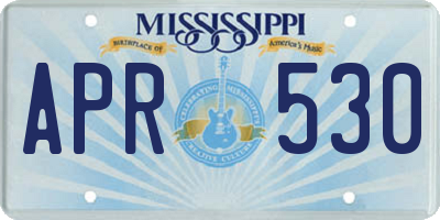 MS license plate APR530