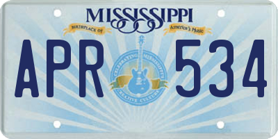 MS license plate APR534