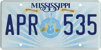MS license plate APR535