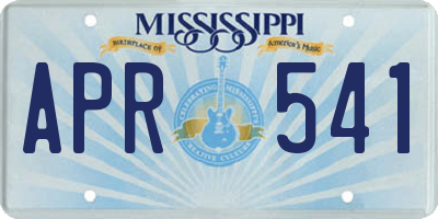 MS license plate APR541