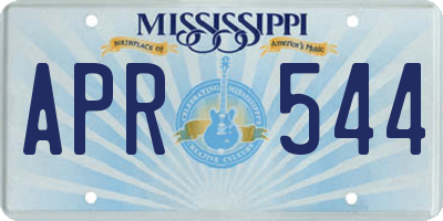 MS license plate APR544