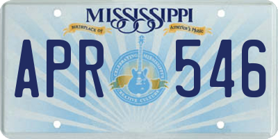 MS license plate APR546