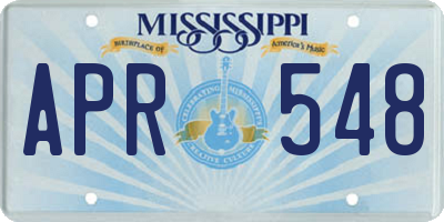 MS license plate APR548