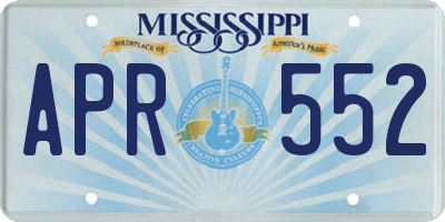 MS license plate APR552