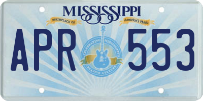 MS license plate APR553
