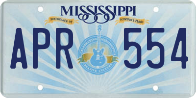 MS license plate APR554