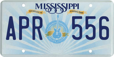 MS license plate APR556