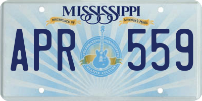 MS license plate APR559