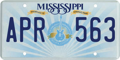 MS license plate APR563