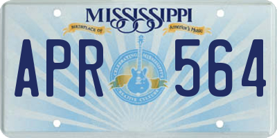 MS license plate APR564