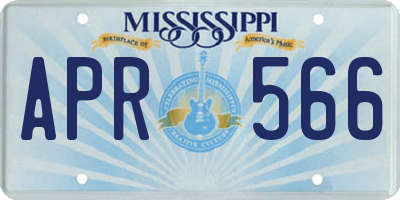 MS license plate APR566