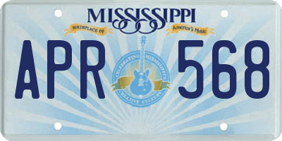 MS license plate APR568