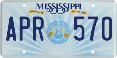 MS license plate APR570