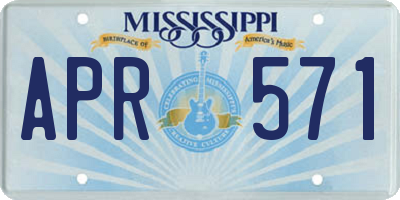 MS license plate APR571