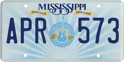MS license plate APR573