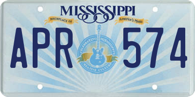 MS license plate APR574