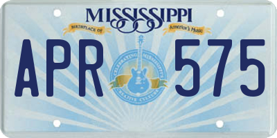 MS license plate APR575