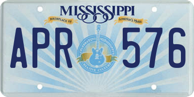 MS license plate APR576