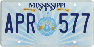 MS license plate APR577
