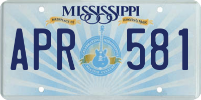 MS license plate APR581