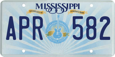 MS license plate APR582