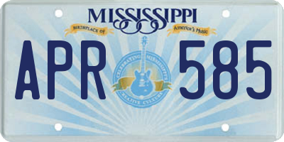MS license plate APR585