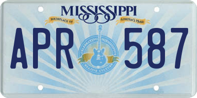 MS license plate APR587