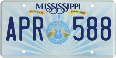 MS license plate APR588