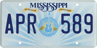 MS license plate APR589