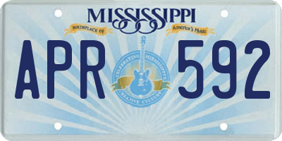 MS license plate APR592