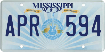 MS license plate APR594