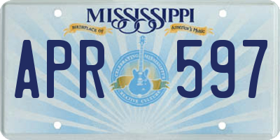 MS license plate APR597