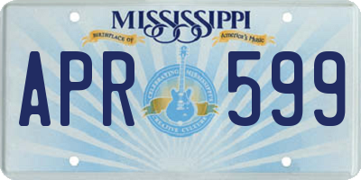 MS license plate APR599