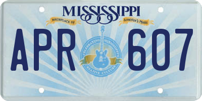 MS license plate APR607