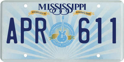 MS license plate APR611