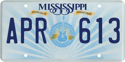 MS license plate APR613