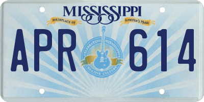 MS license plate APR614