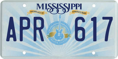MS license plate APR617
