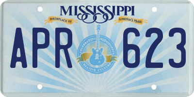 MS license plate APR623