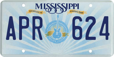 MS license plate APR624