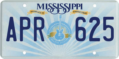 MS license plate APR625