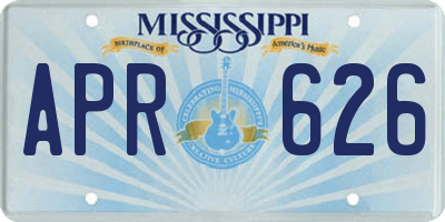 MS license plate APR626