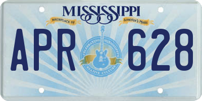 MS license plate APR628