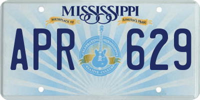 MS license plate APR629