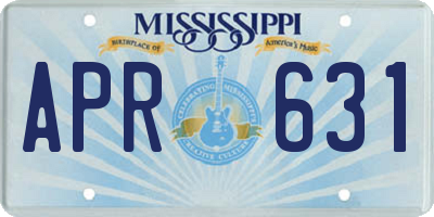 MS license plate APR631
