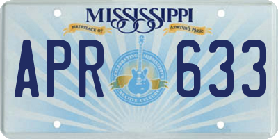 MS license plate APR633