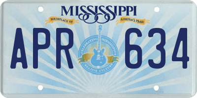 MS license plate APR634